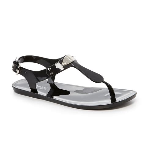 michael kors plate jelly sandals black|Michael Kors open toe sandals.